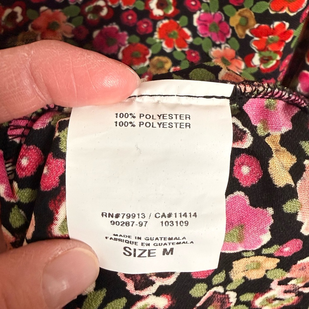 Motherhood Maternity Floral Faux Wrap Midi Dress Size M - Picture 8 of 12